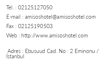 Amisos Hotel iletiim bilgileri